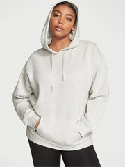 Victoria's Secret Snow Heather Grey Graphic Dahlia Hoodie - Image 1 of 3
