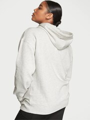 Victoria's Secret Snow Heather Grey Graphic Dahlia Hoodie - Image 2 of 3