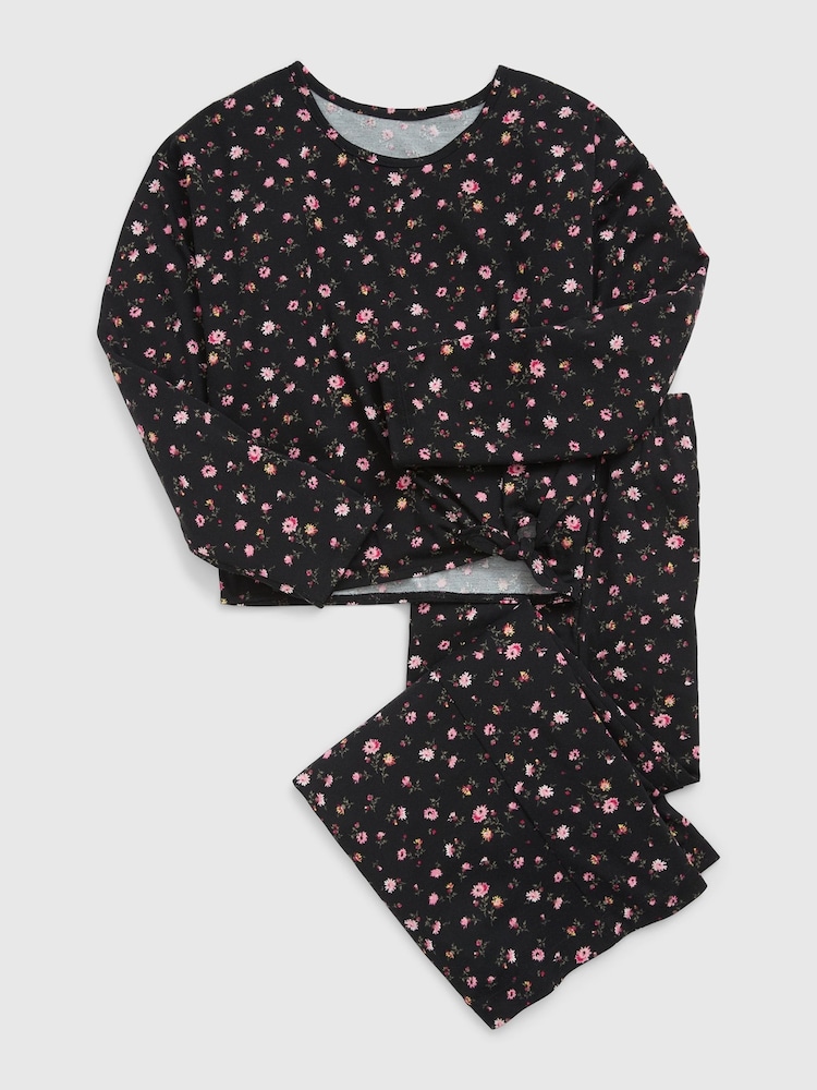 Gap Black Print Long Sleeve Pyjamas (6-13yrs) - Image 1 of 1 Gap Black Print Long Sleeve Pyjamas (6-13yrs) - Image 1 of 1