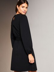 Lipsy Black Scatter Hotfix Tie Shift Mini Dress - Image 3 of 3