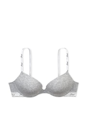 Grijs gemêleerd - Victoria's Secret roze katoenen beha met logo - Image 3 of 3
