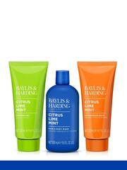 Baylis & Harding Citrus, Lime   Mint Mens Invigorating Shower Trio Gift Set - Image 2 of 4