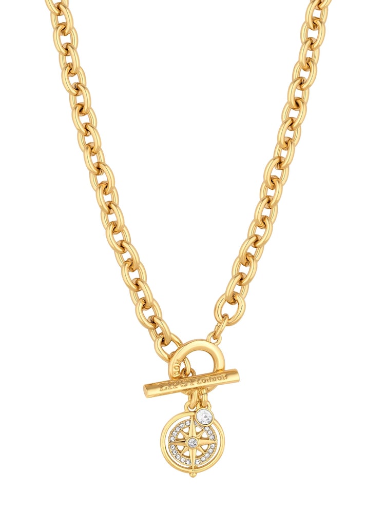 Lipsy Jewellery Gold Evil Eye Charm Necklace - Image 1 of 2