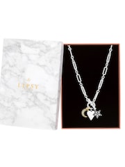 Lipsy Jewellery Black Meaningful Charm Necklace - Gift Boxed - Image 1 of 3