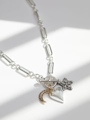 Lipsy Jewellery Black Meaningful Charm Necklace - Gift Boxed - Image 2 of 3