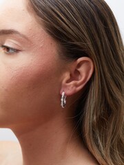 Lipsy Jewellery Black Tri Tone Stone Hoop Earrings - Pack of 3 - Image 2 of 4