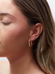 Lipsy Jewellery Black Tri Tone Stone Hoop Earrings - Pack of 3 - Image 3 of 4
