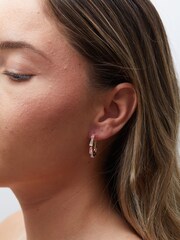 Lipsy Jewellery Black Tri Tone Stone Hoop Earrings - Pack of 3 - Image 4 of 4