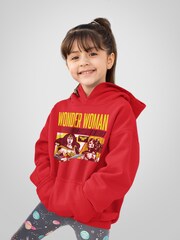All + Every Red Wonder Woman Champion Of Truth Kids Hooded Sweatshirt - Image 1 of 3