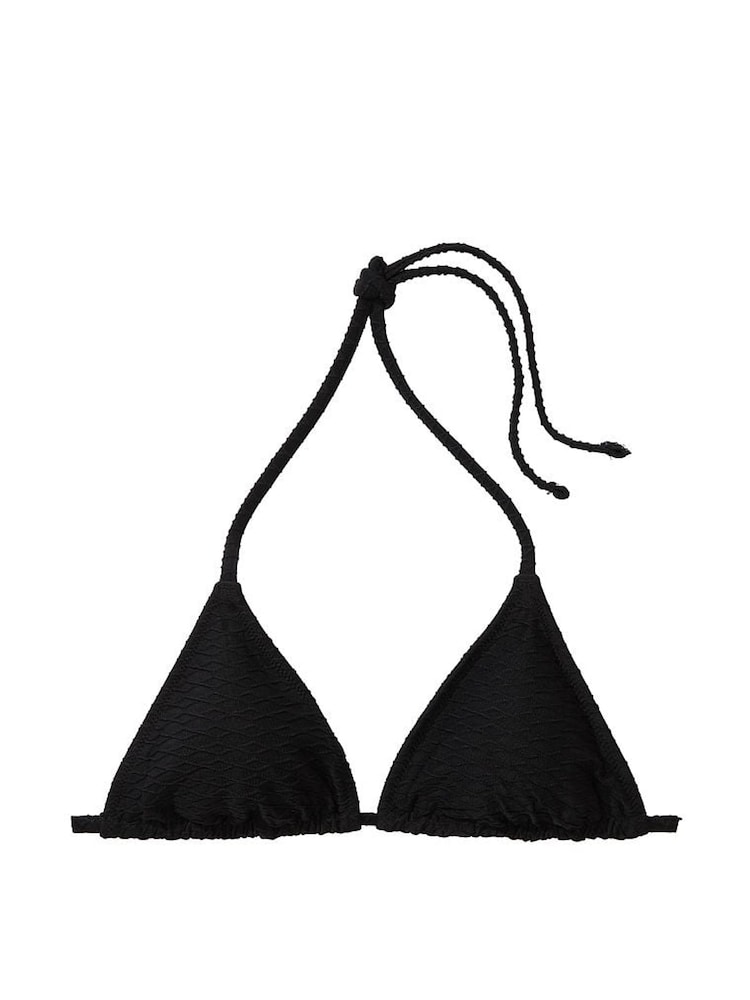Victoria's Secret Black Fishnet Triangle Swim Bikini Top - Image 3 of 3