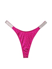 Victoria's Secret Berry Blush Pink Thong Shine Strap Swim Bikini Bottom - Image 3 of 3