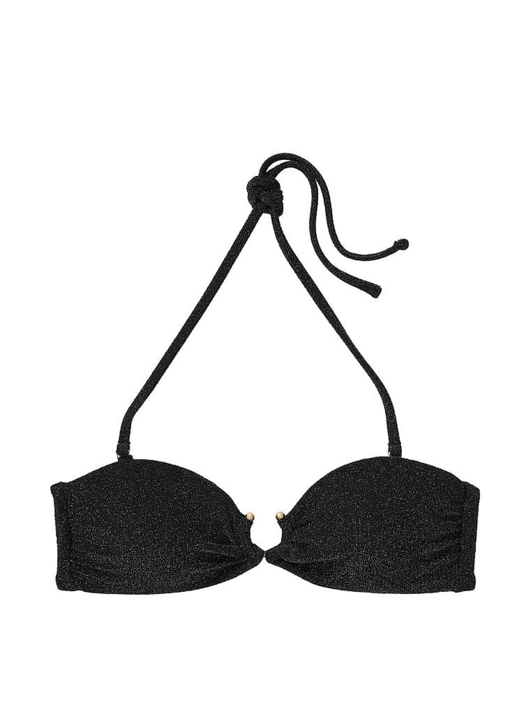Victoria's Secret Nero Black Strapless Shimmer Swim Bikini Top - Image 3 of 3
