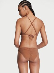 Victoria's Secret Toasted Sugar Brown Cross Over Shimmer Swim Bikini Top - Image 2 of 3