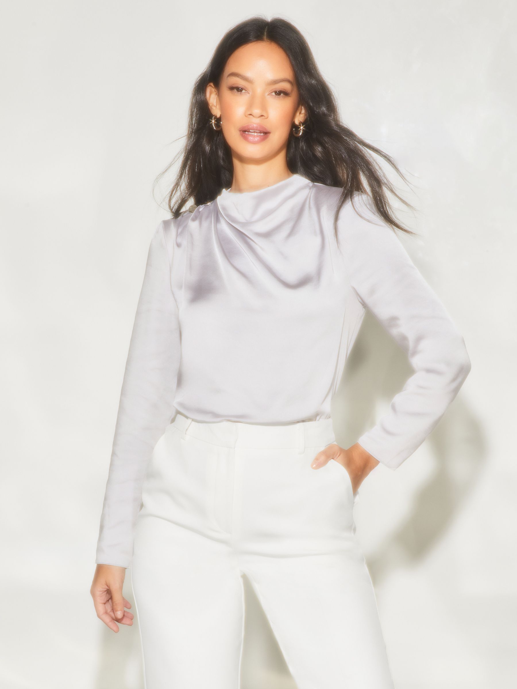 Draped Neck Essential Blouse