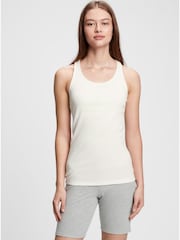 Gap White Ribbed Support Vest - Image 1 of 4