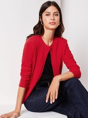 Lipsy Red Long Sleeve Crew Neck Cardigan - Image 1 of 4
