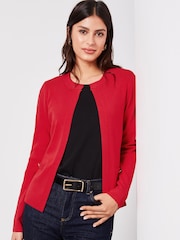 Lipsy Red Long Sleeve Crew Neck Cardigan - Image 4 of 4