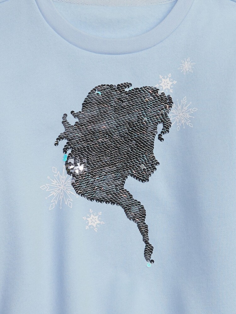 Gap Blue Disney Reversible Sequin Graphic Crew Neck Sweatshirt (4-13yrs) - Image 3 of 3