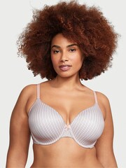 Victoria's Secret Simple Stripe Pink Lightly Lined Full Cup Bra - Image 1 of 1