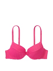 Victoria's Secret Forever Pink Fishnet Push Up Swim Bikini Top - Image 3 of 4
