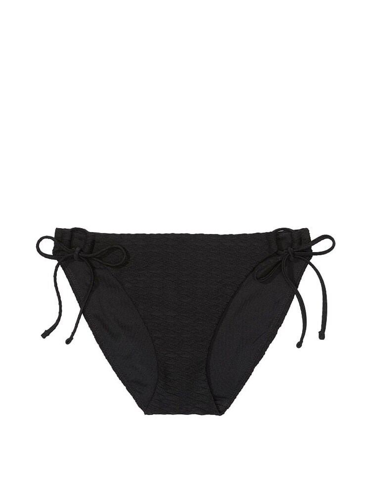 Victoria's Secret Black Fishnet Tie Side Swim Bikini Bottom - Image 3 of 3