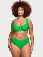 Victoria's Secret Green Fishnet Balcony Swim Bikini Top - Image 1 of 3