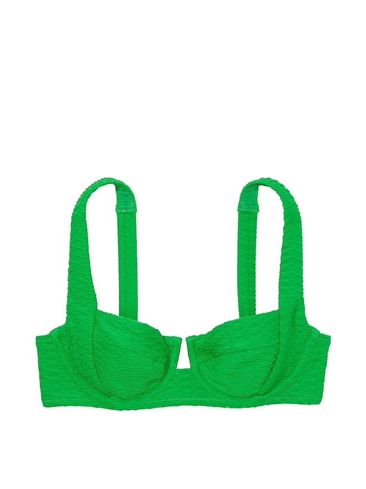 Victoria's Secret Green Fishnet Balcony Swim Bikini Top - Image 3 of 3