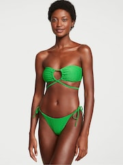 Victoria's Secret Green Fishnet Cross Over Swim Bikini Top - Image 1 of 3