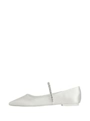 Lipsy White Forever Wedding Embellished Bridal Ballerina - Image 5 of 5