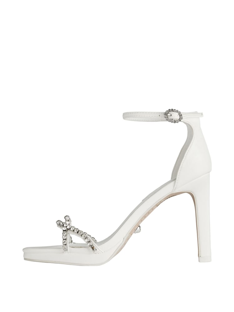Lipsy White Promise Bridal Platform Heeled Wedding Sandal - Image 5 of 5
