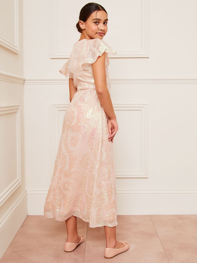 Lipsy Pink Teen Metallic Occasion Maxi Dress (10-16yrs) - Image 4 of 4 Lipsy Pink Teen Metallic Occasion Maxi Dress (10-16yrs) - Image 4 of 4