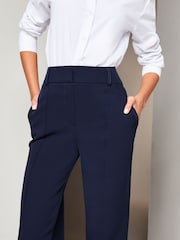Lipsy Navy Blue Wide Leg Woven Smart Trousers - Image 3 of 4