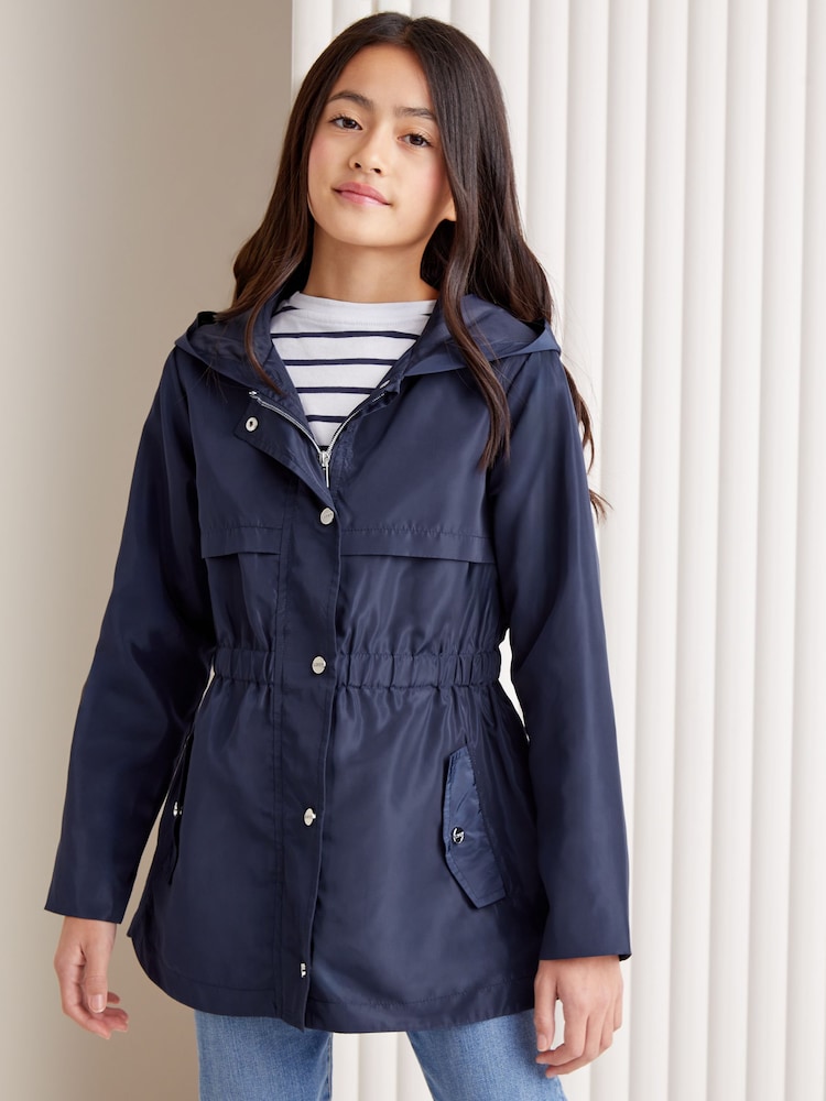 Lipsy Navy Blue Lightweight Rain Coat (3yrs-16yrs) - Image 1 of 4