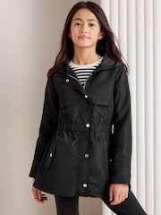 Lipsy Black Lightweight Rain Coat (3yrs-16yrs) - Image 1 of 4