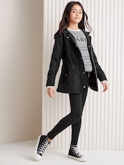 Lipsy Black Lightweight Rain Coat (3yrs-16yrs) - Image 2 of 4