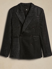 Banana Republic Black Luci Metallic Pinstripe Blazer - Image 5 of 5