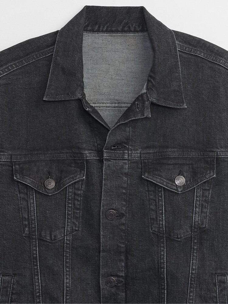 Gap Black Icon Denim Jacket - Image 4 of 4 Gap Black Icon Denim Jacket - Image 4 of 4