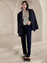 Banana Republic Gold Alina Sequin Top - Image 3 of 5