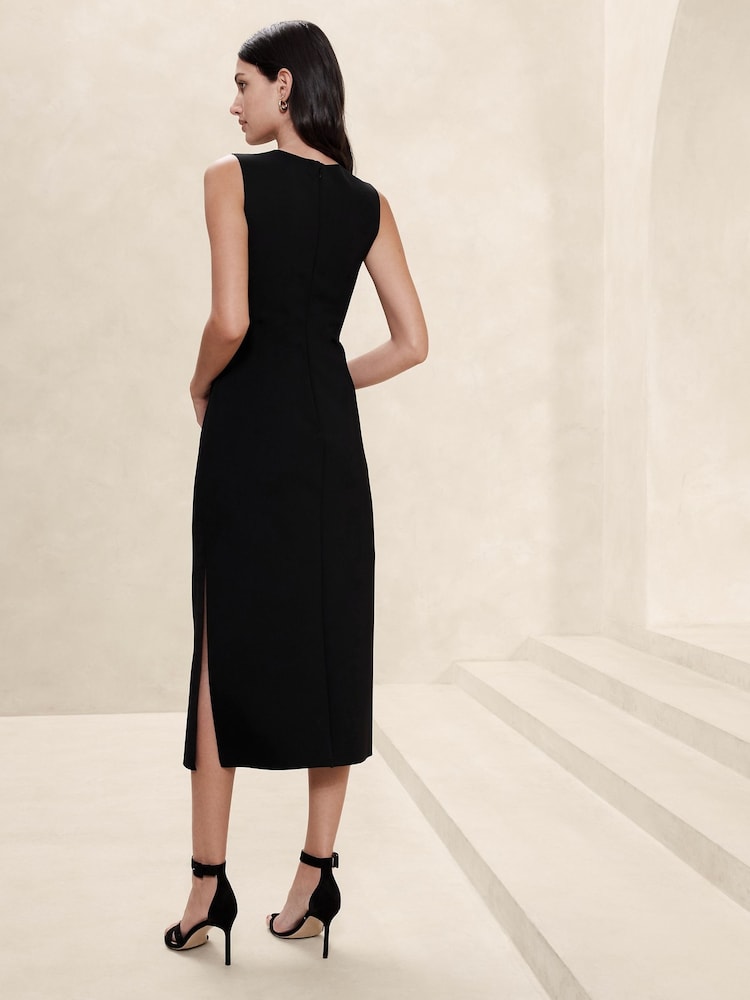 Banana Republic Black Hera Scuba Midi Dress - Image 2 of 5