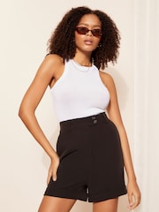 Friends Like These Turn Up Belted Tailored Shorts - Image 2 of 4