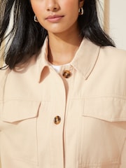 Friends Like These Ecru Cream Cropped Utility Jacket - Image 2 of 4