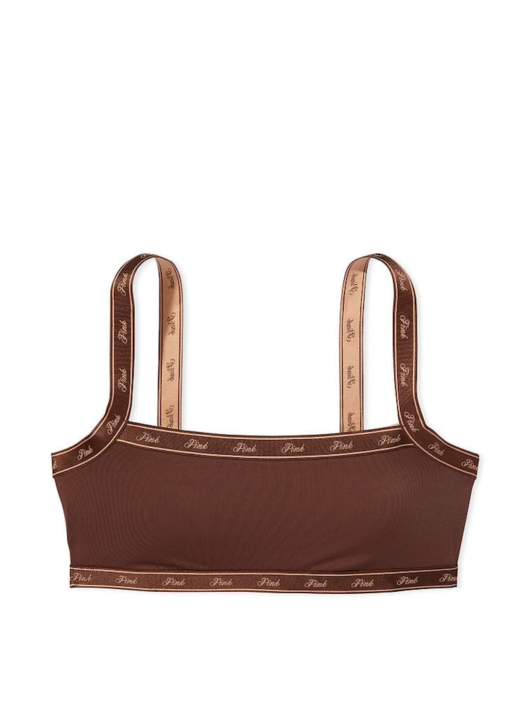 Huidskleur ganache - Victoria's Secret PINK katoenen bralette met logo - Image 3 of 3