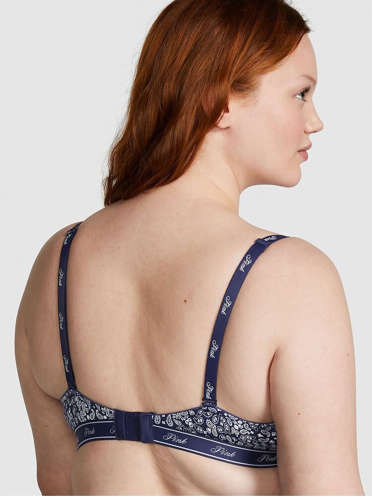 Victoria's Secret PINK Blue Bandana Lightly Lined Bra - Image 2 of 4