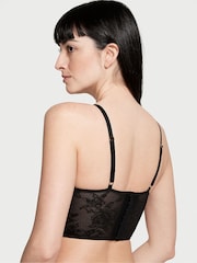 Victoria's Secret Black Lace Push Up Eyelet Corset Bra Top - Image 2 of 3