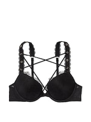 Victoria's Secret Black Push Up Eyelet Lace Bra - Image 3 of 4