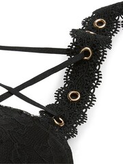 Victoria's Secret Black Push Up Eyelet Lace Bra - Image 4 of 4