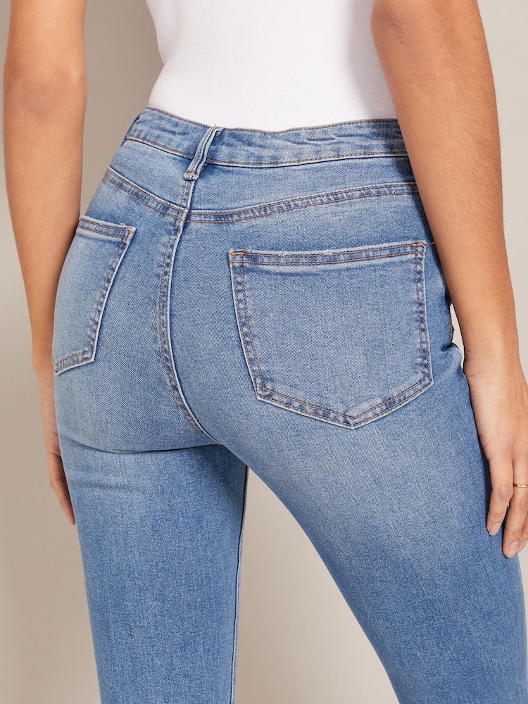 Friends Like These Distressed Blue Ankle Grazer Jeans - Image 4 of 4