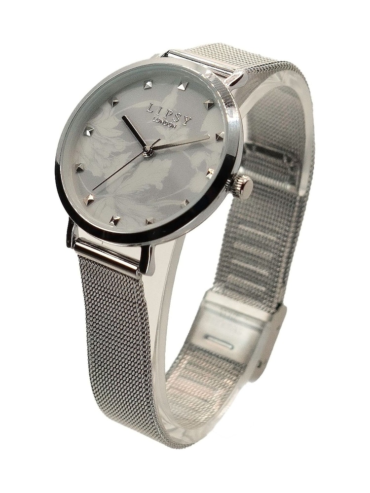 Lipsy Silver Floral Watch - Image 2 of 3 Lipsy Silver Floral Watch - Image 2 of 3