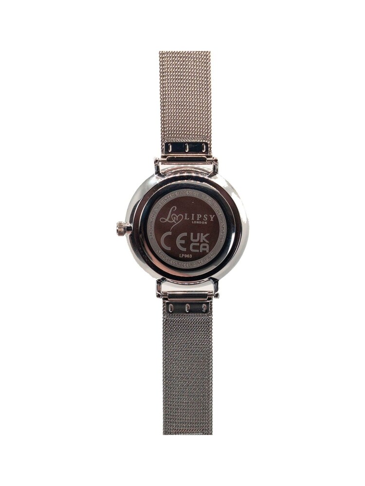Lipsy Silver Floral Watch - Image 3 of 3