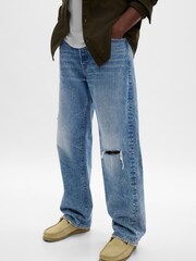 Gap Light Wash Blue 90s Loose Organic Cotton Jeans - Image 3 of 4